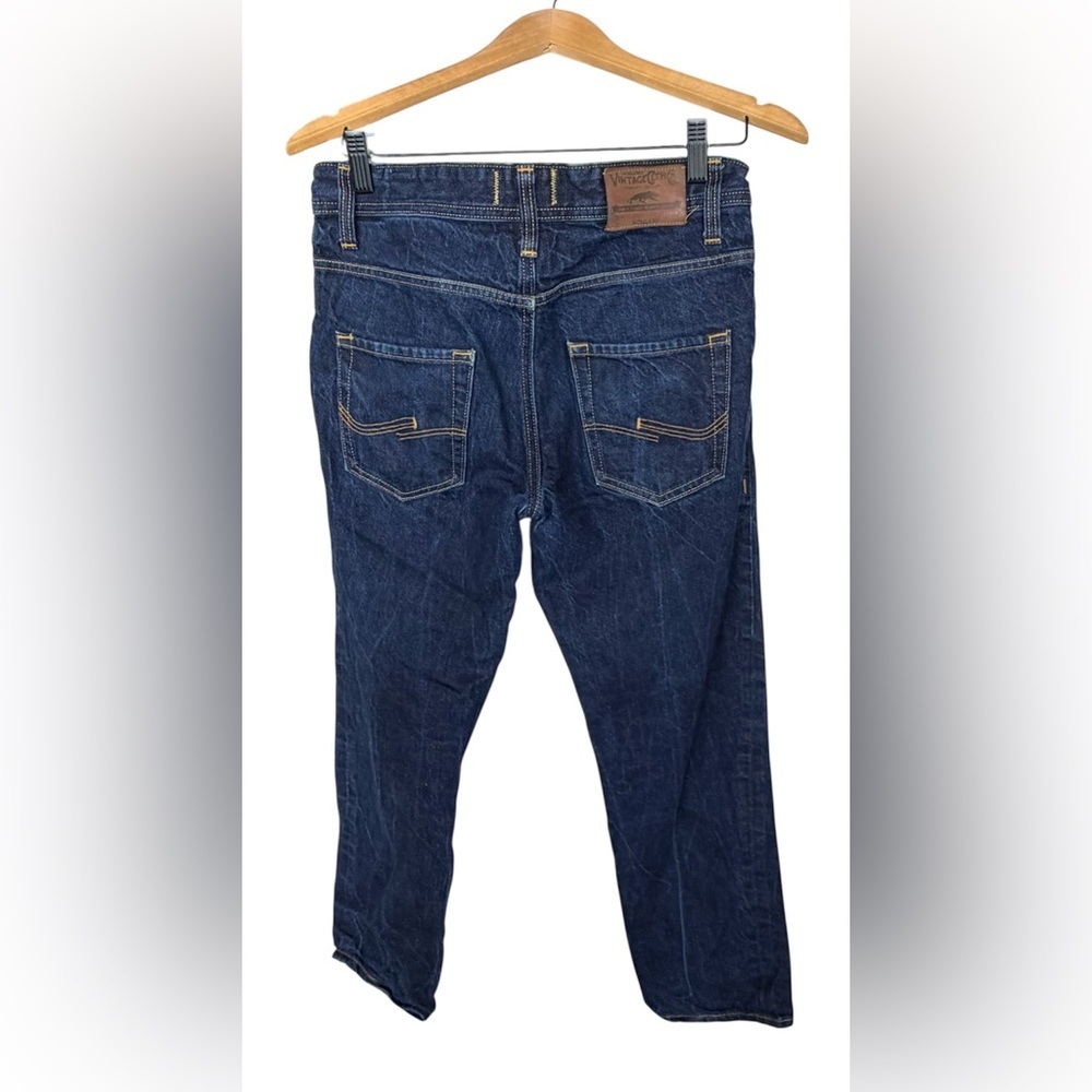 Jack & Jones Vintage Clothing Co Dark Wash Jeans 30x26 Cropped - Picture 2 of 3